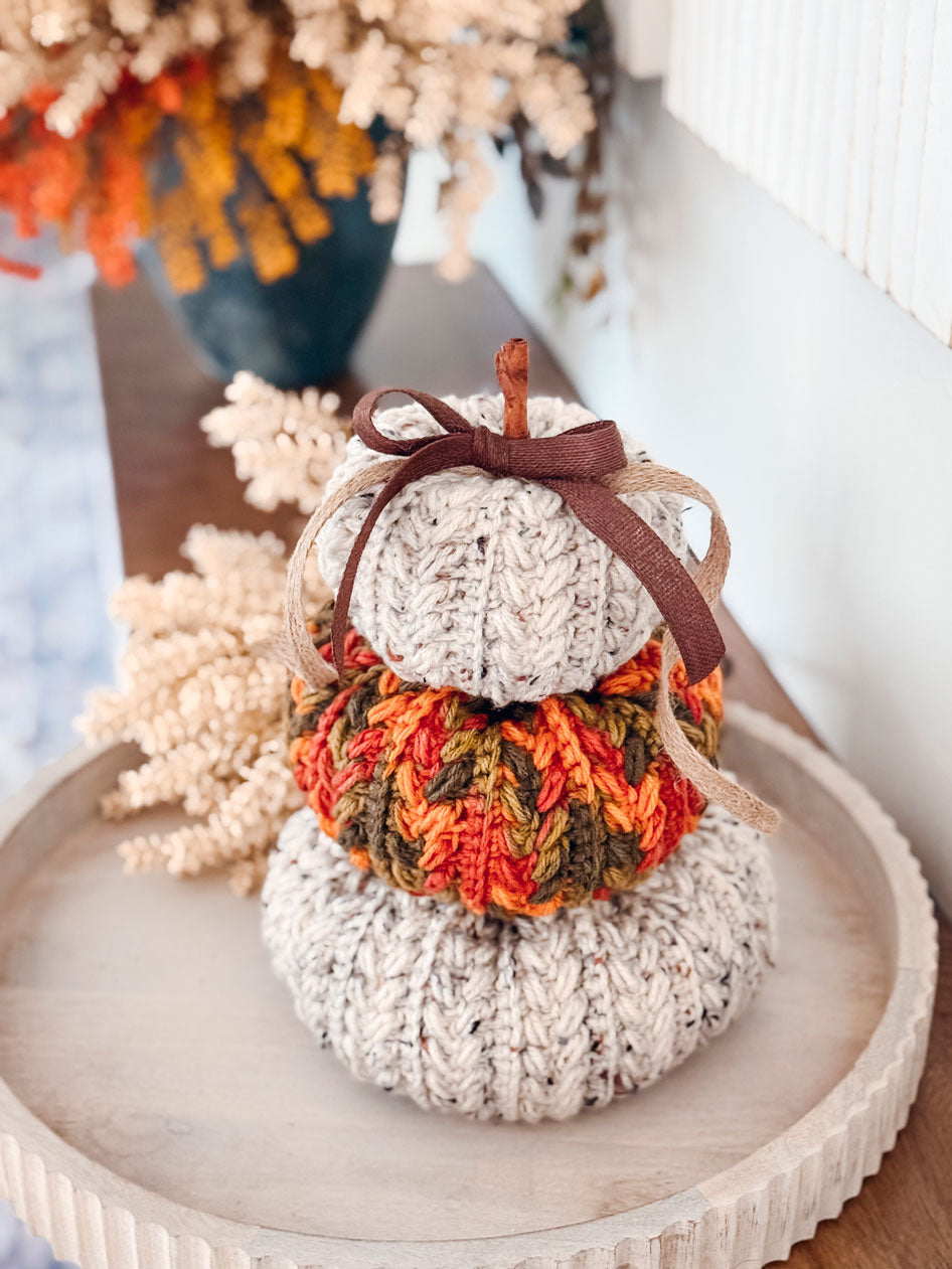 Wheat Stitch Crochet Pumpkins