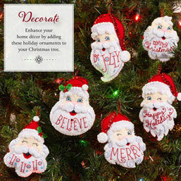Holiday Greetings Felt Ornaments Kit
