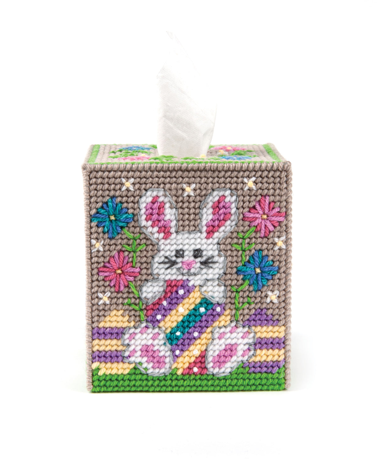 Spring Fever Plastic Canvas Tissue Box Cover