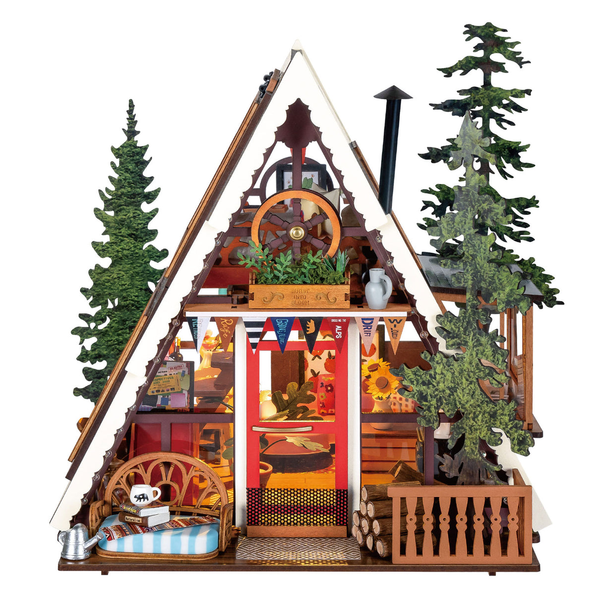 A-Frame Cabin Wood Model Kit