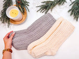 Snowdrift Wheat Slipper Socks