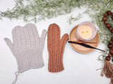 Winter Wheat Flat Crochet Mittens
