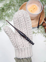 Winter Wheat Flat Crochet Mittens