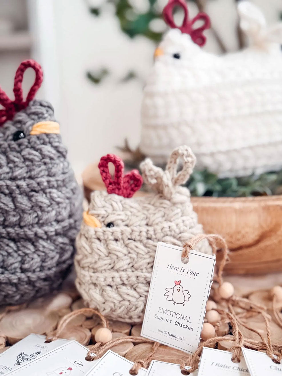 Wheat Stitch Crochet Chickens