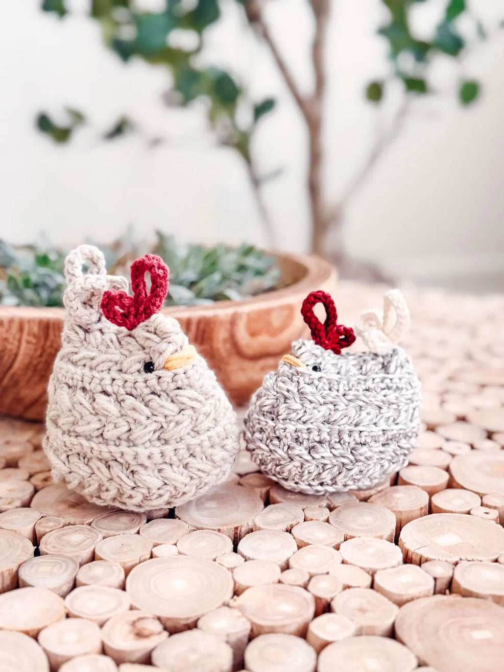 Wheat Stitch Crochet Chickens