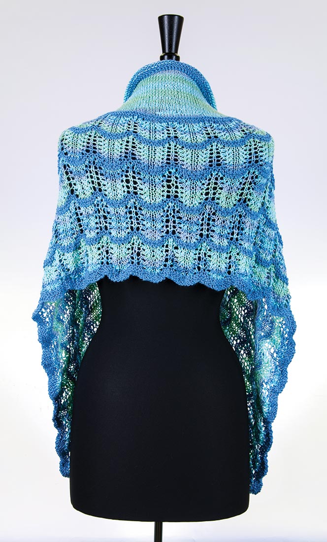Ocean Waves Crescent Shawl Pattern