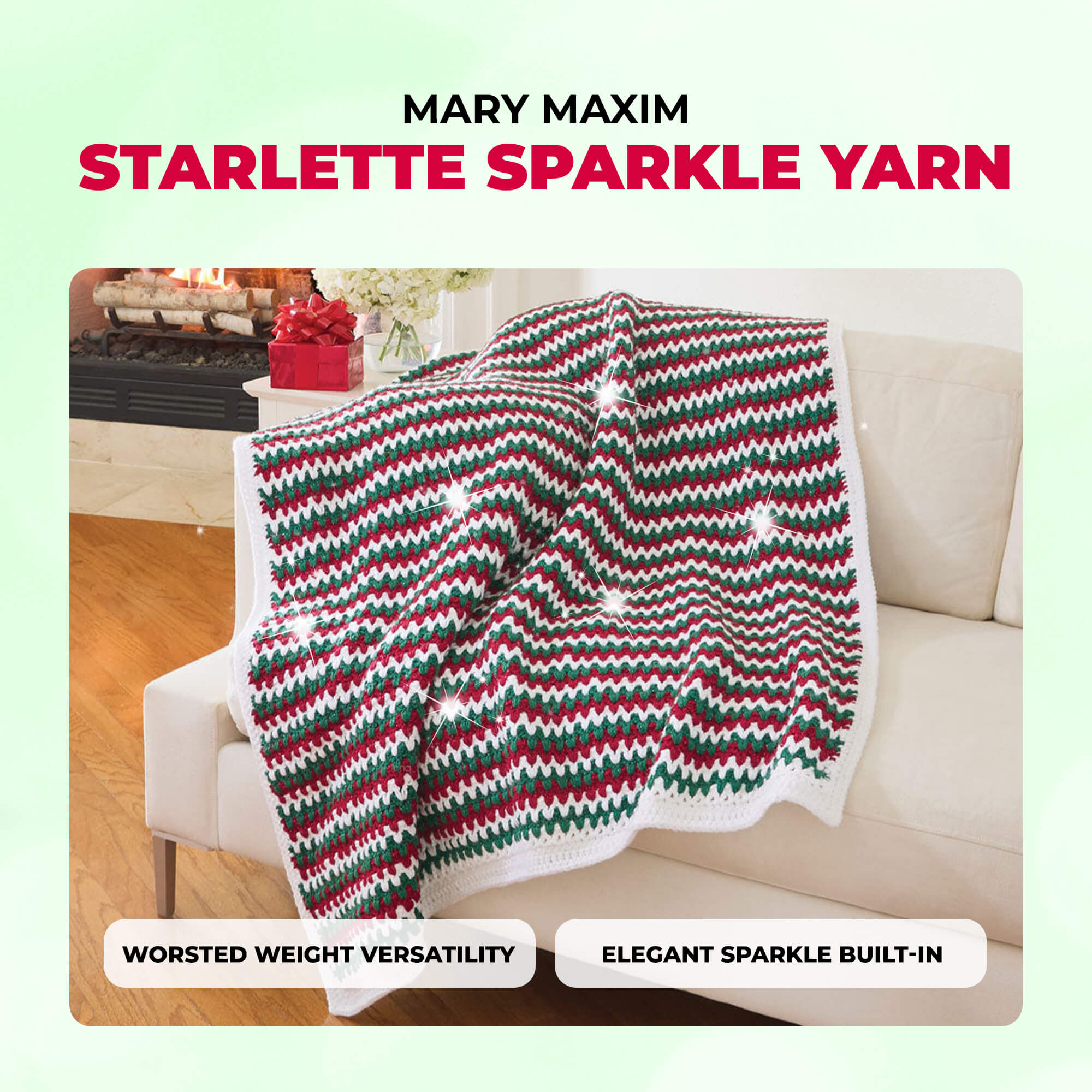 Mary Maxim Starlette Sparkle Yarn