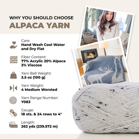 Mary Maxim Natural Alpaca Tweed