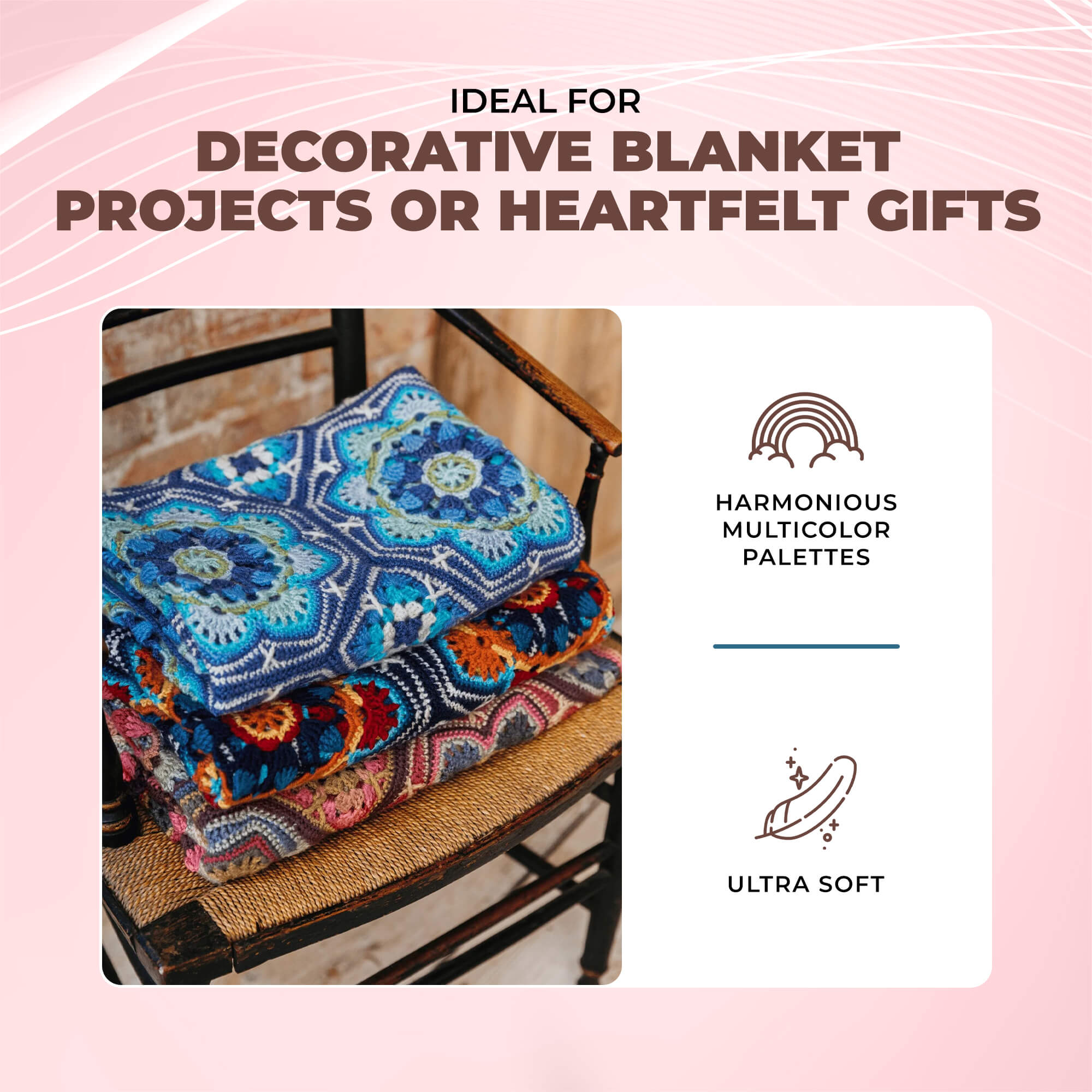 Persian Tiles Throw (Mary Maxim Mellowspun DK)