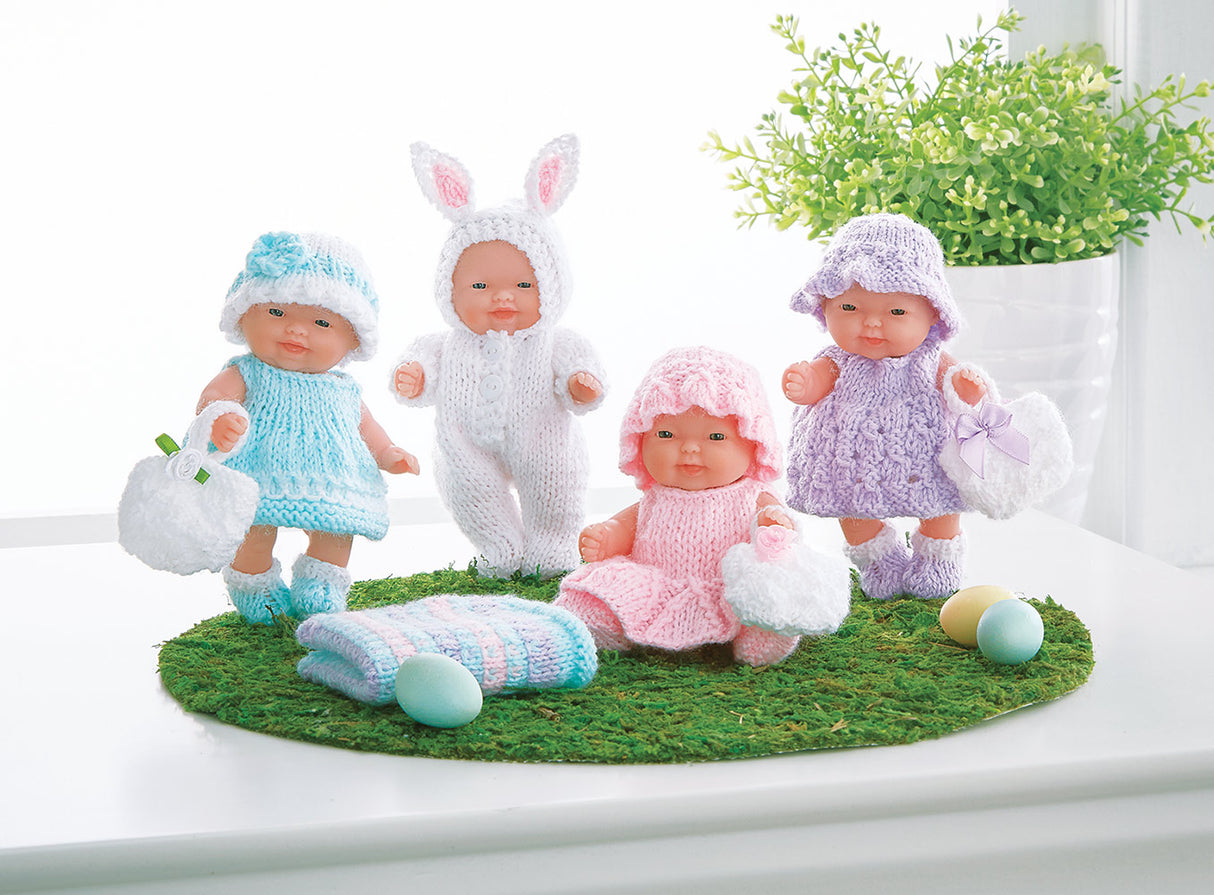 Patrón de colección de muñecos de conejito de Pascua