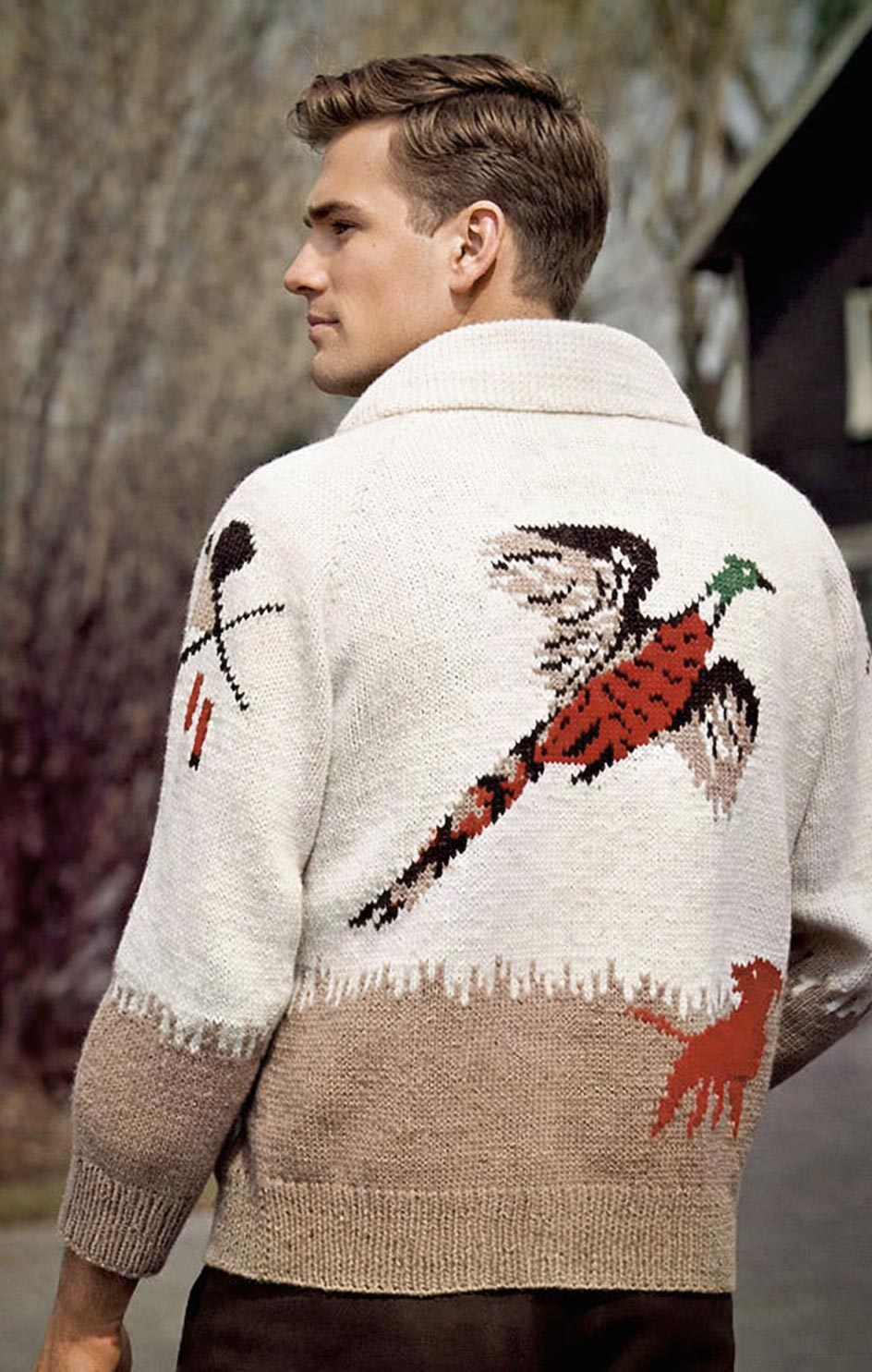 Men's or Ladies' Pheasant Hunt Cardigan Pattern – Mary Maxim