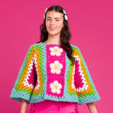 Free Red Heart Blooming Hexi Crochet Pullover Pattern