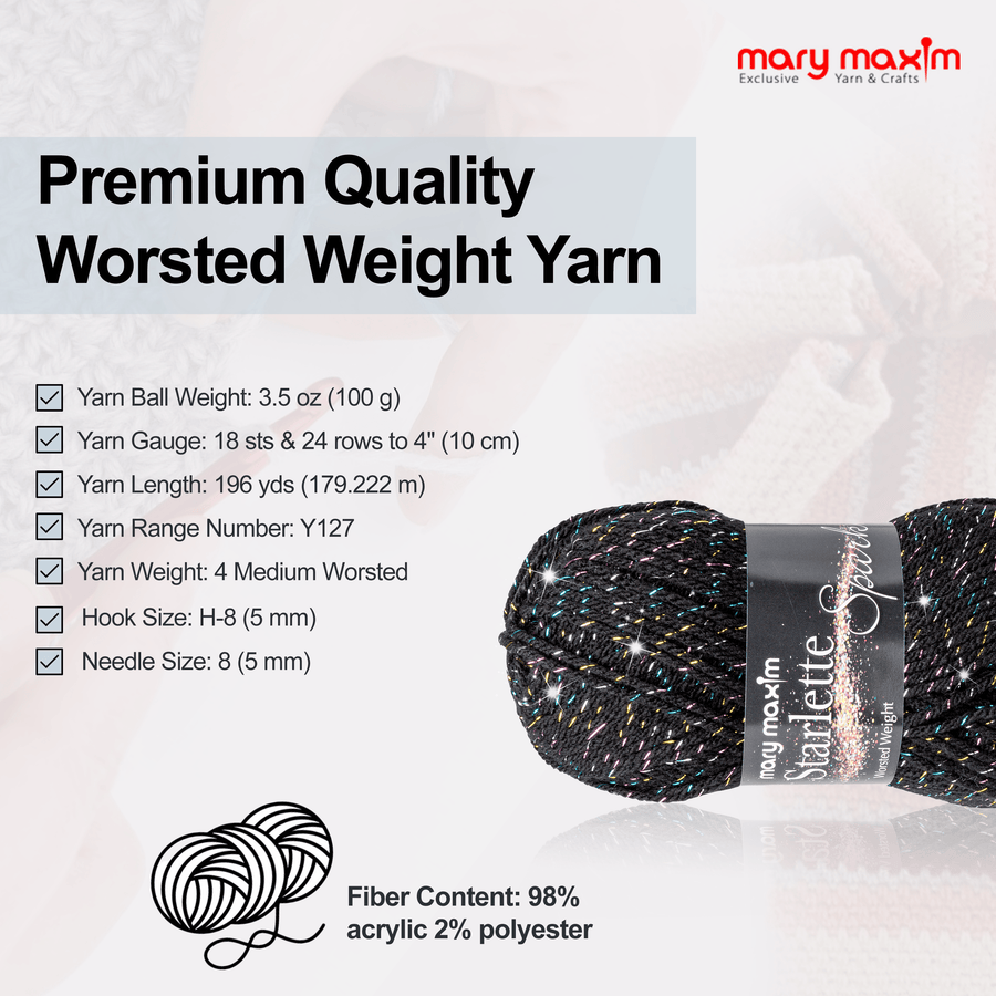 Mary Maxim Starlette Sparkle Yarn