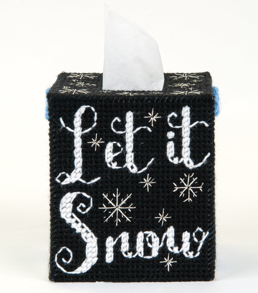 Snow Much Fun Tissue Box Cover Plastic Canvas Kit