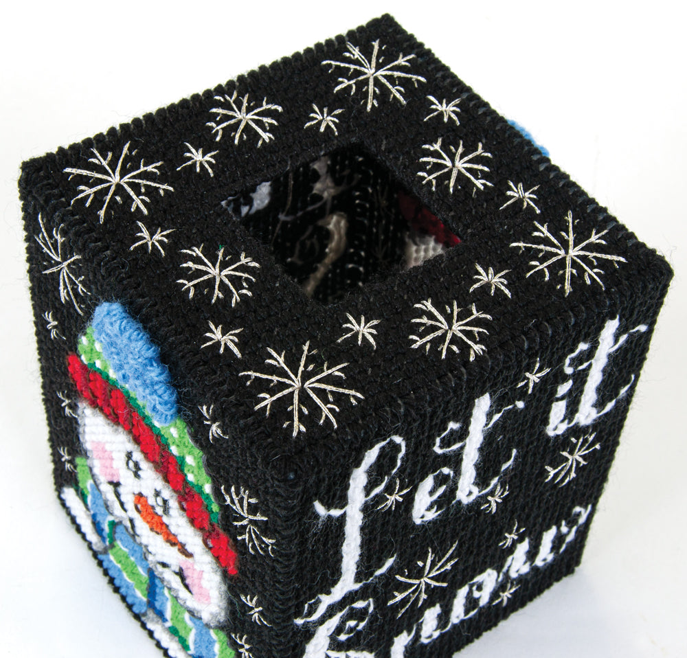 Snow Much Fun Tissue Box Cover Plastic Canvas Kit – Mary Maxim