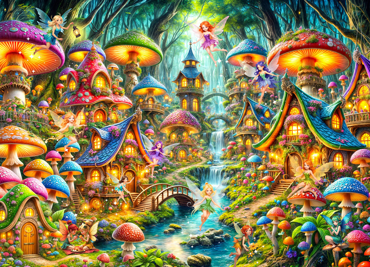 Mushroom Fairies Jigsaw Puzzle