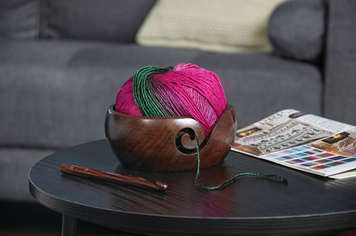 Sheesham Wood Yarn Bowl 6 x 2.5"