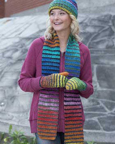 Free Cozy Scarf, Hat, & Mitts Set Crochet Pattern