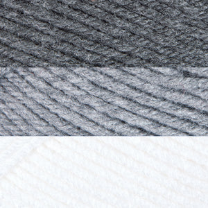 Blanc/Gris clair/Gris foncé