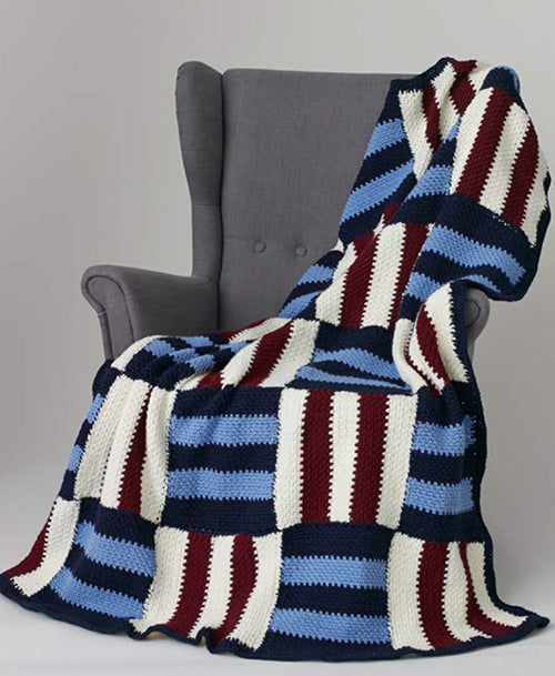 Free Striped Parquet Afghan Pattern