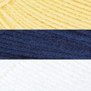 Blanc/Denim foncé/Jaune