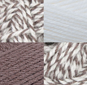 Brown Ragg/Warm Brown/White