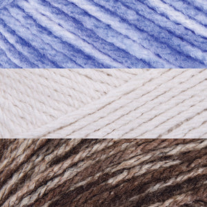 Brown Heather/Lt. Denim Heather/Cottonwood