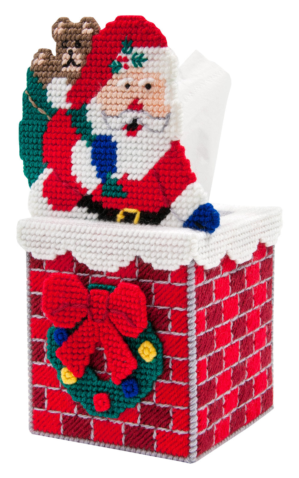 Down the Chimney Tissue Box Cover Plastic Canvas Kit