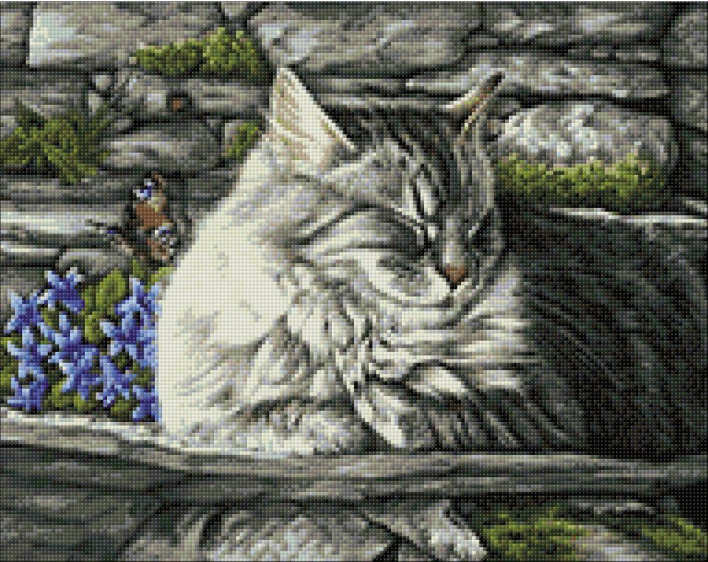 Cat with Butterfly Diamond Painting Kit