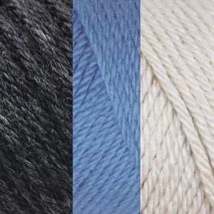 Carbón oscuro/Azul clásico/Madera de algodón