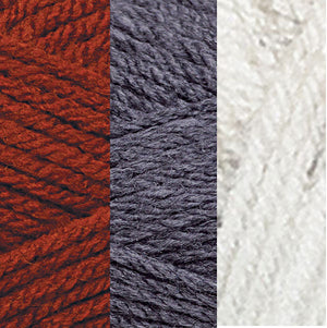 Russet/Gris moyen/Aran Tweed