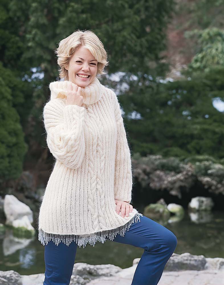 Gran patrón de túnica cableada