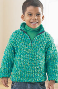 Free Half-Zip Pullover Knit Pattern – Mary Maxim