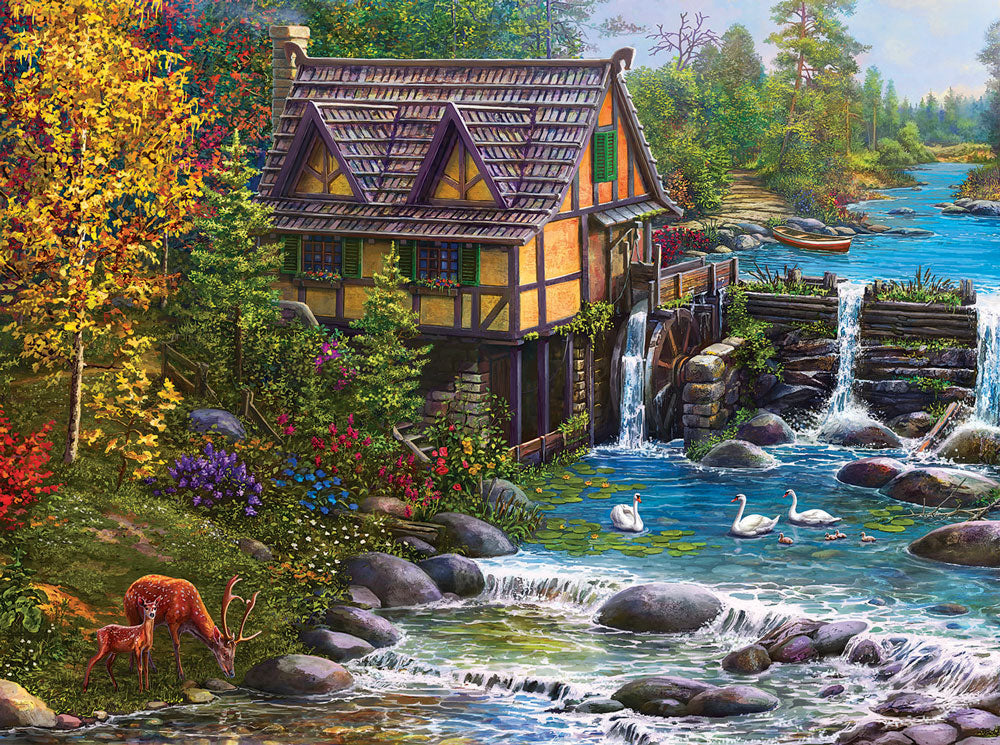 Mill By The Stream Jigsaw Puzzle