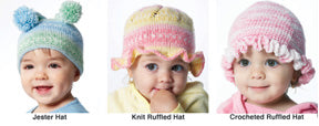 Free Baby Jacquards Hats Knit Pattern