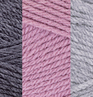 Dusty Rose (main)/Lt. Grey/Med. Grey