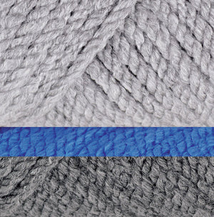 Bleu moyen/Gris clair/Gris moyen