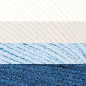 Light Blue/Dark Blue/Aran/Cottonwood