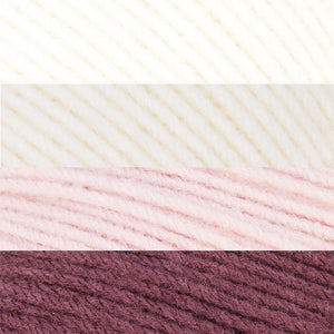 Light Rose/Dark Rose/Aran/Cottonwood