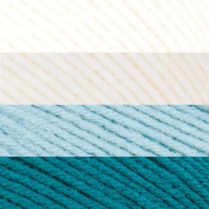 Light Teal/Dark Teal/Aran/Cottonwood