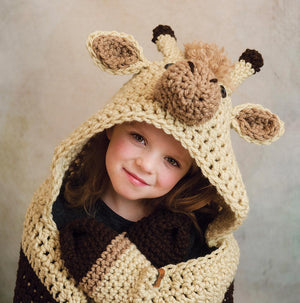Couverture à capuche girafe