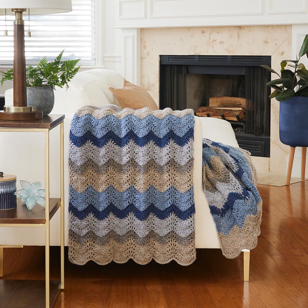 Neutral Waves Throw – Mary Maxim
