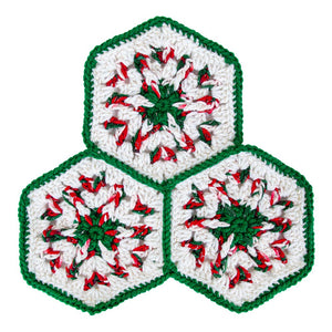 Christmas Sparkle/White Gold Sparkle/Grass Green