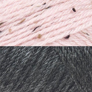 Quartz rose/charbon foncé