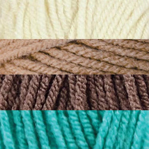 Aqua/Aran/Taupe/Pecan