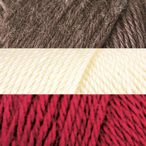 Rojo otoño/Blanco apagado/Taupe