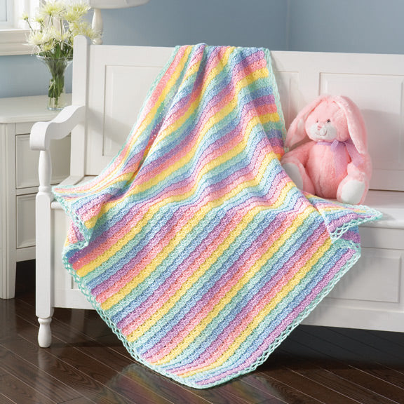 Rainbow Shells Baby Blanket