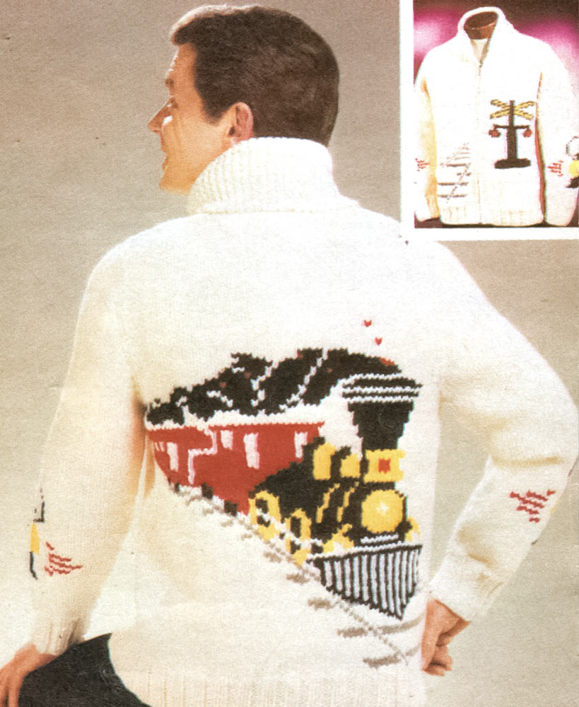 Frontier Train Cardigan Pattern – Mary Maxim