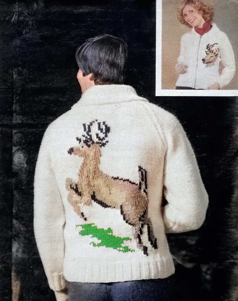 Ladies' and Youths' Whitetail Deer Cardigan Pattern – Mary Maxim
