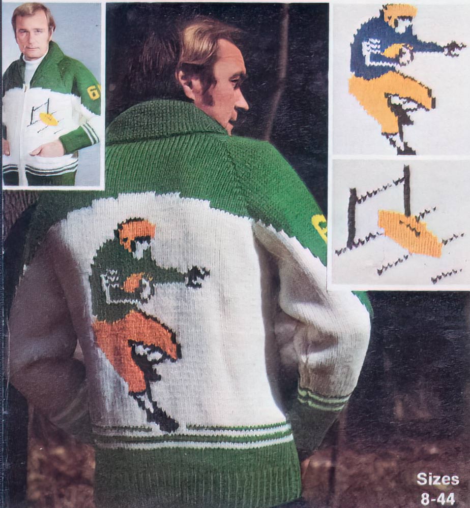 Ladies' or Youth's Football Player Cardigan Pattern